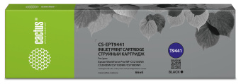 Картридж струйный Cactus CS-EPT9441 T9441 черный пигментный (66мл) для Epson WorkForce WF-C5290DW/WF-C5790DW - купить недорого с доставкой в интернет-магазине