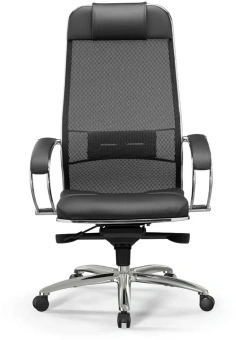 Кресло Метта Samurai SL-1 черный сиденье черный сетка с подголов. крестов. металл хром - купить недорого с доставкой в интернет-магазине