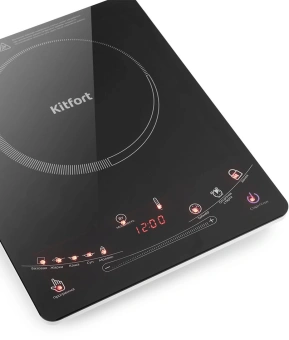 Плита Электрическая Kitfort КТ-106 черный стеклокерамика (настольная) - купить недорого с доставкой в интернет-магазине