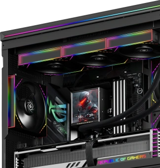 Система водяного охлаждения Thermalright Peerless Vision 360 Soc-AM5/AM4/1200/1700/1851 черный 4-pin 28.1dB Al LCD Ret (P-VISION-360-BL-ARGB) - купить недорого с доставкой в интернет-магазине