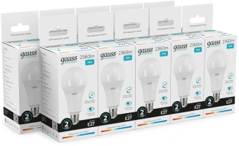 Лампа светодиодная Gauss Globe Elementary 30Вт цок.:E27 груша 220B св.свеч.бел.нейт. А67 (упак.:10шт) (73229) - купить недорого с доставкой в интернет-магазине