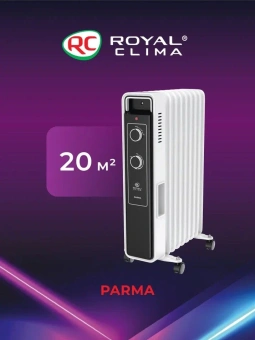 Радиатор масляный Royal Clima Parma ROR-PR7-1500M 1500Вт белый/черный - купить недорого с доставкой в интернет-магазине
