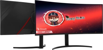 Монитор Bloody 34" MN340W черный VA LED 1ms 21:9 HDMI M/M матовая HAS Piv 300cd 178гр/178гр 3440x1440 180Hz G-Sync FreeSync DP UW USB 5.7кг - купить недорого с доставкой в интернет-магазине