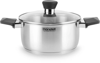 Кастрюля Rondell Strike RDS-715 4.8л. d=24см (с крышкой) стальной - купить недорого с доставкой в интернет-магазине