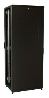 Шкаф серверный WRline (WR-TT-3268-AS-RAL9004) напольный 32U 600x800мм пер.дв.стекл задн.дв.стал.лист 2 бок.пан. 800кг черный 710мм 1610мм IP20 сталь - купить недорого с доставкой в интернет-магазине