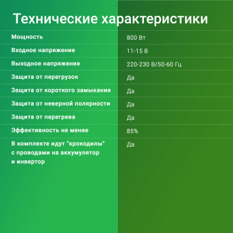 Автоинвертор Digma DCI-800 800Вт - купить недорого с доставкой в интернет-магазине
