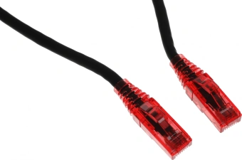 Патч-корд Hyperline PC-LPM-UTP-RJ45-RJ45-C5e-2M-LSZH-BK UTP RJ-45 вил.-вилка RJ-45 кат.5E 2м черный LSZH 24AWG - купить недорого с доставкой в интернет-магазине