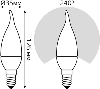 Лампа светодиодная Gauss 104101310 9.5Вт цок.:E14 свеча 220B 6500K св.свеч.бел.хол. (упак.:10шт) - купить недорого с доставкой в интернет-магазине