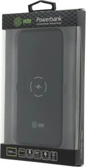 Мобильный аккумулятор Cactus CS-PBFSQT-10000 10000mAh QC/PD 18W 3A USB-A/USB-C беспров.зар. черный - купить недорого с доставкой в интернет-магазине