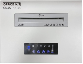 Шредер Office Kit S535 3,8x40 белый (секр.P-4) фрагменты 35лист. 50лтр. скобы пл.карты CD - купить недорого с доставкой в интернет-магазине
