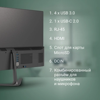 Моноблок Digma Optimum 23.8" Full HD Cel N5100 (1.1) 8Gb SSD256Gb UHDG CR Windows 11 Pro Eth WiFi BT 36W клавиатура мышь Cam черный 1920x1080 - купить недорого с доставкой в интернет-магазине