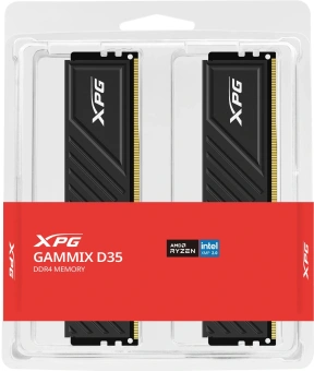 Память DDR4 2x8GB 3200MHz A-Data AX4U32008G16A-DTBKD35 XPG Gammix D35 RTL PC4-25600 CL16 DIMM 288-pin 1.35В single rank с радиатором Ret - купить недорого с доставкой в интернет-магазине