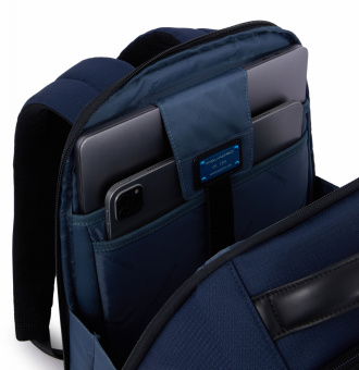 Рюкзак Piquadro Wollem CA6238W129/BLU синий полиэстер/натур.кожа - купить недорого с доставкой в интернет-магазине