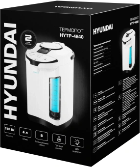 Термопот Hyundai HYTP-4840 4л. 750Вт белый/черный - купить недорого с доставкой в интернет-магазине