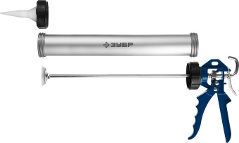 Пистолет для герметика Зубр 06633-60 механический закрытый серебристый/черный - купить недорого с доставкой в интернет-магазине