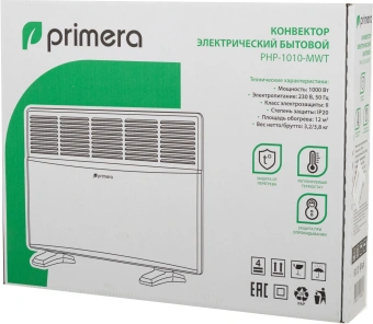 Конвектор Primera PHP-1010-MWT 1000Вт белый - купить недорого с доставкой в интернет-магазине