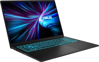 Ноутбук Asus V16 V3607VM-RP090 Core 5 210H 16Gb SSD512Gb NVIDIA GeForce RTX 5060 8Gb 16" IPS WUXGA (1920x1200) без ОС black WiFi BT Cam (90NB16K1-M006T0) - купить недорого с доставкой в интернет-магазине