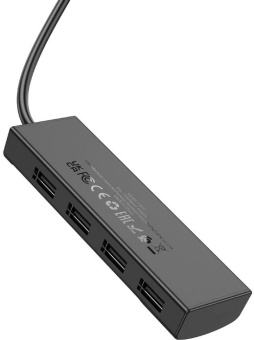 Разветвитель USB Hoco HB41 4порт. черный - купить недорого с доставкой в интернет-магазине