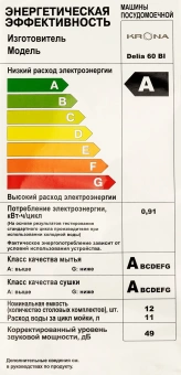 Посудомоечная машина встраив. Krona Delia 60 1930Вт полноразмерная - купить недорого с доставкой в интернет-магазине