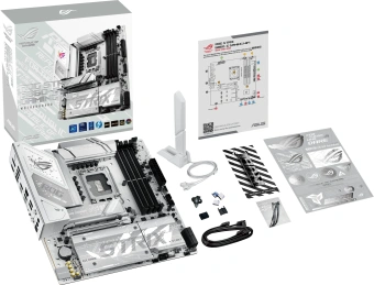Материнская плата Asus ROG STRIX B860-G GAMING WIFI Soc-1851 Intel B860 4xDDR5 mATX AC`97 8ch(7.1) 2.5Gg RAID+HDMI+DP - купить недорого с доставкой в интернет-магазине