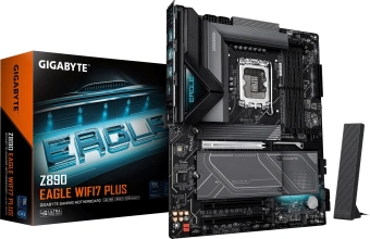 Материнская плата Gigabyte Z890 EAGLE WIFI7 PLUS Soc-1851 Intel Z890 ATX AC`97 8ch(7.1) 2.5Gg RAID+DP - купить недорого с доставкой в интернет-магазине