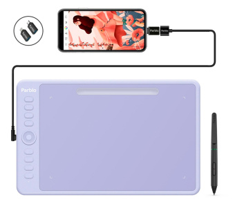Графический планшет Parblo Intangbo M USB Type-C пурпурный - купить недорого с доставкой в интернет-магазине