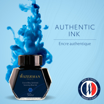 Флакон с чернилами Waterman (CWS0110720) Serenity Blue чернила 50мл для ручек перьевых - купить недорого с доставкой в интернет-магазине