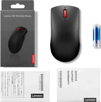 Мышь Lenovo 150 Wireless черный оптическая 1000dpi беспров. (GY51L52638) - купить недорого с доставкой в интернет-магазине