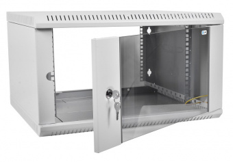 Шкаф коммутационный ЦМО ШРН-ЭКОНОМ (ШРН-Э-12.350) настенный 12U 600x350мм пер.дв.стекл 85кг серый 300мм - купить недорого с доставкой в интернет-магазине