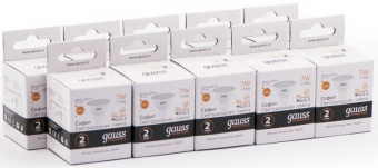 Лампа светодиодная Gauss Elementary MR16 7Вт цок.:GU5.3 спот 220B св.свеч.бел.теп. MR16 (упак.:10шт) (13517) - купить недорого с доставкой в интернет-магазине