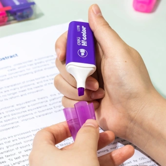 Набор текстовыделителей Deli EU376 скошенный пиш. наконечник 1-5мм флуоросцентный 6цв. ассорти пластиковая коробка (6шт.) - купить недорого с доставкой в интернет-магазине