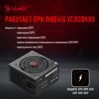 Блок питания Bloody ATX 750W BD-PS750B 80+ bronze (20+4pin) APFC 120mm fan 6xSATA RTL - купить недорого с доставкой в интернет-магазине