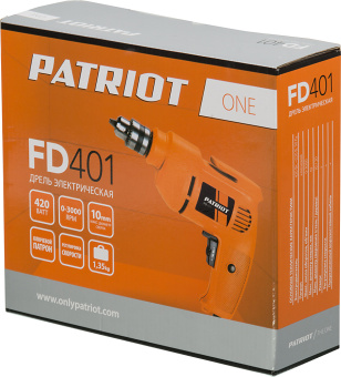 Дрель безударная Patriot FD 401 THE ONE 420Вт патрон:кулачковый реверс (120301401) - купить недорого с доставкой в интернет-магазине