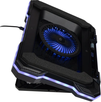 Подставка для ноутбука Digma D-NCP190-1x100RGB 19" 428x316x58мм 52дБ 2xUSB 1x 140ммFAN 1280г Fan-control металл/пластик черный - купить недорого с доставкой в интернет-магазине