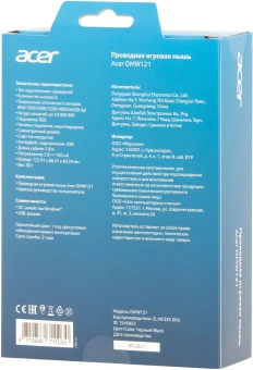 Мышь Acer OMW121 черный оптическая 6400dpi USB 6but (ZL.MCEEE.00U) - купить недорого с доставкой в интернет-магазине