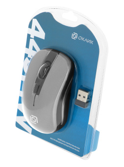 Мышь Оклик 445MW черный/серый оптическая 1200dpi беспров. USB для ноутбука 3but (945814) - купить недорого с доставкой в интернет-магазине