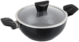 Кастрюля Rondell Brilliance RDA-771 2л. d=20см (с крышкой) черный - купить недорого с доставкой в интернет-магазине