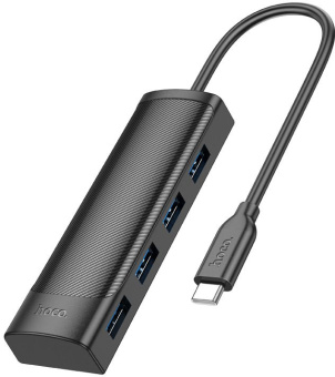 Разветвитель USB-C Hoco HB41 Type-C 4порт. черный - купить недорого с доставкой в интернет-магазине