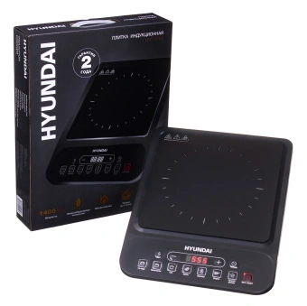 Плита Индукционная Hyundai HYC-0101 черный стеклокерамика (настольная) - купить недорого с доставкой в интернет-магазине