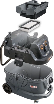 Строительный пылесос Bort BAX-600E 1600Вт (уборка: сухая/влажная) серый - купить недорого с доставкой в интернет-магазине