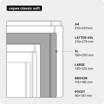 Блокнот Moleskine CLASSIC SOFT QP622 XLarge 190х250мм 192стр. клетка мягкая обложка черный - купить недорого с доставкой в интернет-магазине