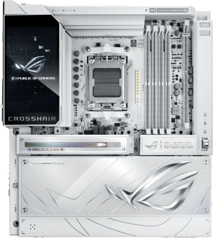 Материнская плата Asus ROG CROSSHAIR X870E GLACIAL Socket AM5 AMD X870E 4xDDR5 ATX AC`97 8ch(7.1) 2x10Gg RAID - купить недорого с доставкой в интернет-магазине