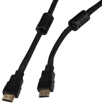 Кабель аудио-видео Buro HDMI (m)/HDMI (m) 5м. феррит.кольца позолоч.конт. черный (HDMI-V1.4-5MC) - купить недорого с доставкой в интернет-магазине