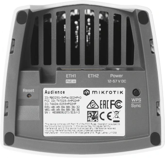 Точка доступа MikroTik Audience (RBD25G-5HPACQD2HPND) AC2900 10/100/1000BASE-TX белый - купить недорого с доставкой в интернет-магазине