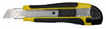 Нож канцелярский Silwerhof шир.лез.18мм фиксатор усиленный 2 сменных лезвия желтый/черный блистер - купить недорого с доставкой в интернет-магазине