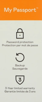 Жесткий диск WD USB3.2 Gen1 2TB WDBYVG0020BBK-WESN My Passport 2.5" черный - купить недорого с доставкой в интернет-магазине