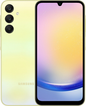 Смартфон Samsung SM-A256E Galaxy A25 128Gb 6Gb желтый моноблок 3G 4G 2Sim 6.5" 1080x2340 Android 14 50Mpix 802.11 a/b/g/n/ac NFC GPS GSM900/1800 GSM1900 TouchSc Micro SD max1024Gb - купить недорого с доставкой в интернет-магазине