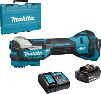 Многофункциональный инструмент Makita DTM52SFK 18Вт синий/черный - купить недорого с доставкой в интернет-магазине