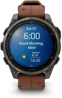 Смарт-часы Garmin Fenix 8 Pro 1.4" AMOLED корп.серый рем.песочный (010-03198-40) - купить недорого с доставкой в интернет-магазине