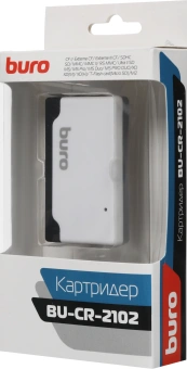 Устройство чтения карт памяти USB2.0 Buro BU-CR-2102 белый - купить недорого с доставкой в интернет-магазине